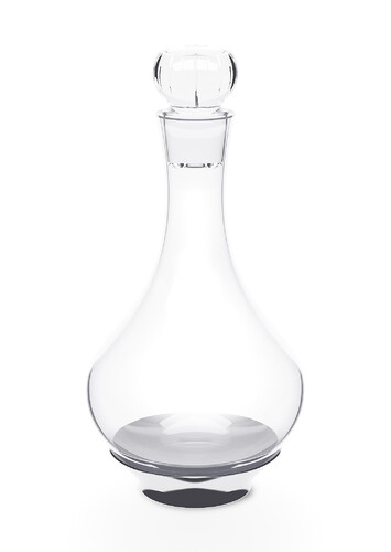 Carafe Paris Bouquet avec socle - souffl&eacute; bouche 75 cl
